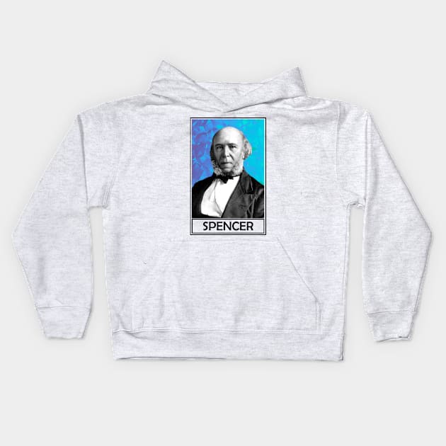 Herbert Spencer Kids Hoodie by TheLiterarian